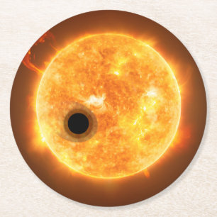 Die Exoplanet Wasp-107b ist ein Gasriese Runder Pappuntersetzer