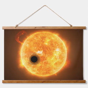 Die Exoplanet Wasp-107b ist ein Gasriese Wandteppich Mit Holzrahmen