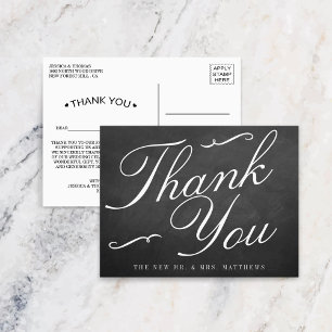 Die Extravagante Chalkboard-Hochzeitskollektion Postkarte