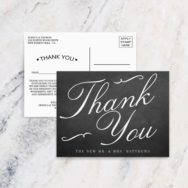 Die Extravagante Chalkboard-Hochzeitskollektion Postkarte (Von Creator hochgeladen)