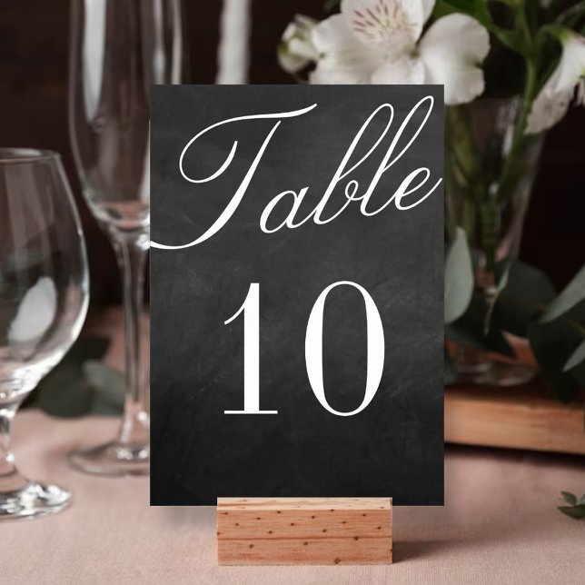 Die Extravagante Chalkboard-Hochzeitskollektion Tischnummer (Von Creator hochgeladen)