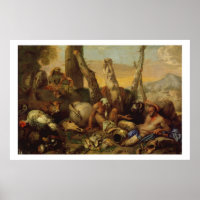 Die Fabel der Diogenese, die mit einer Laterne nac