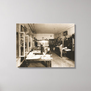 Die faberge-Werkstatt (b/w Foto) Leinwanddruck