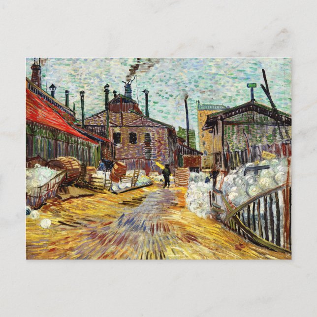 Die Fabrik (1887) von Vincent Van Gogh Postkarte (Vorderseite)