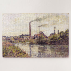 Die Fabrik in Pontoise von Camille Pissarro Puzzle