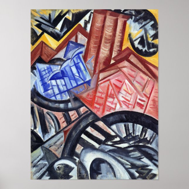 Die Fabrik und die Brücke Poster (Vorne)