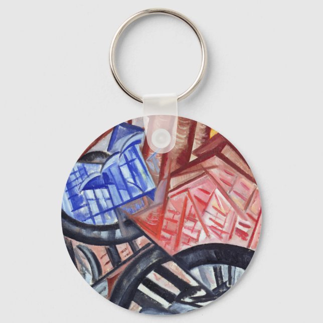 Die Fabrik und die Brücke Schlüsselanhänger (Vorderseite)