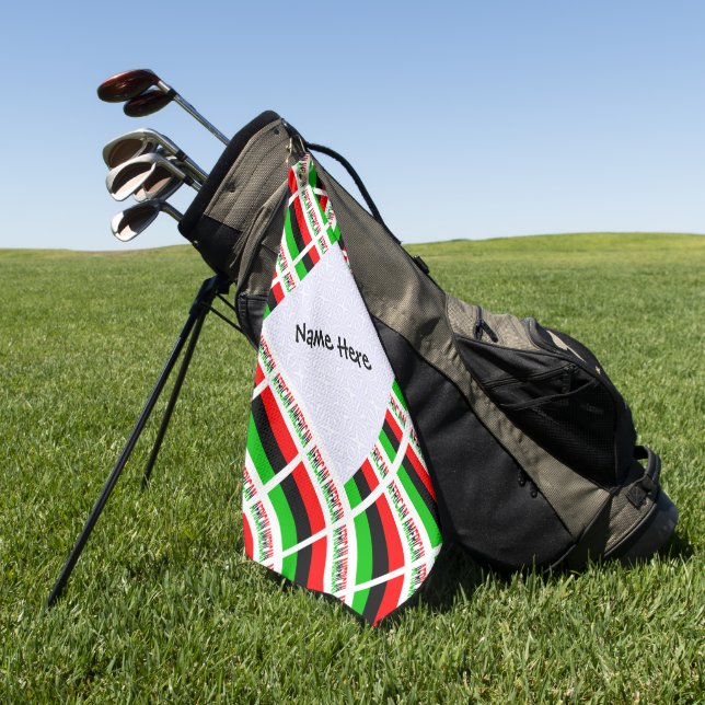 Die Fahne der Afrikanerin Amerikanische Diaspora i Golfhandtuch (Gras)