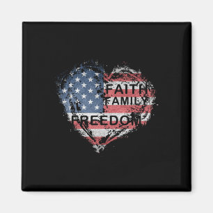 Die Fahne der Familie Farm Freedom American Flag 4 Magnet