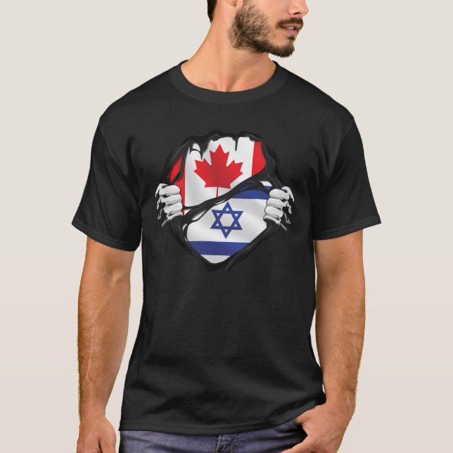 Die Fahne der gerissenen Roots in den Händen Israe T-Shirt (Vorderseite)