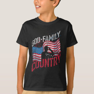 Die Fahne des Soldaten der Familie T-Shirt