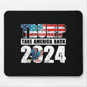 Die Fahne von 2024 rückt Amerika am 4. Juli Trump Mousepad