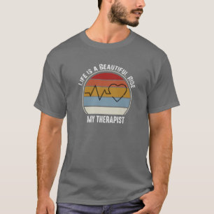 Die Fahrradkette Herzschlag Leben ist eine schöne T-Shirt