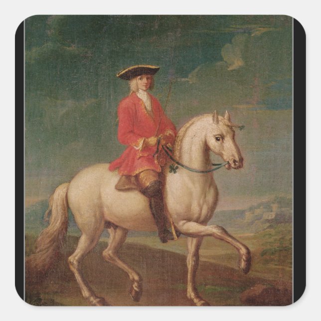 Die Fahrt Quadratischer Aufkleber (Vorderseite)