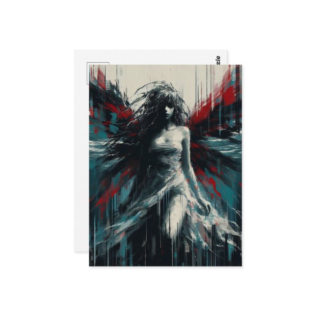 Die Fairy Glitch Postkarte (Vorderseite/Rückseite Beispiel)