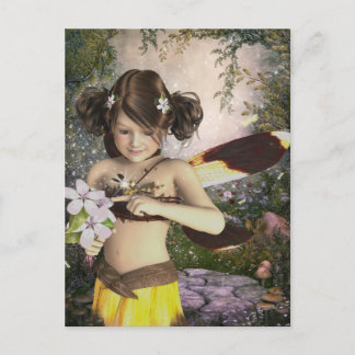 Die Fairy und die Dragonfly-Postkarte Postkarte