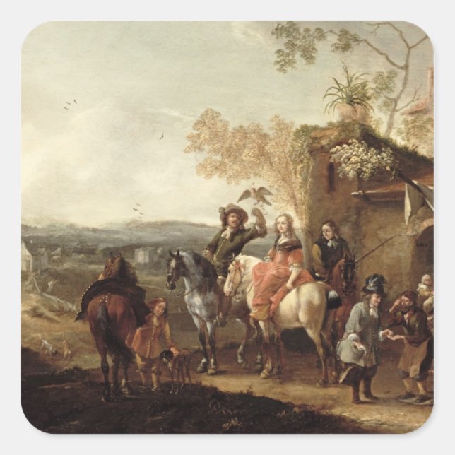 Die Falconers Quadratischer Aufkleber (Vorderseite)