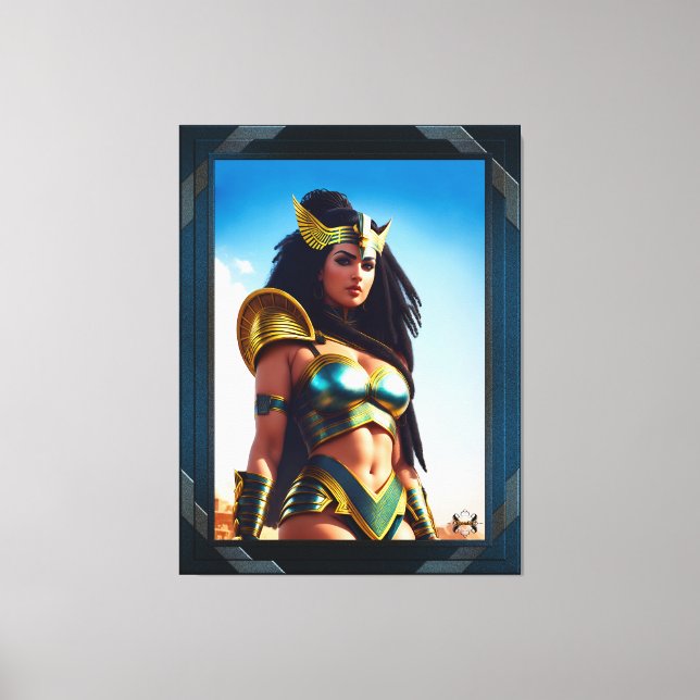 Die Falkenkönigin von Rhineion von Xzendor7 Leinwanddruck (Vorderseite)