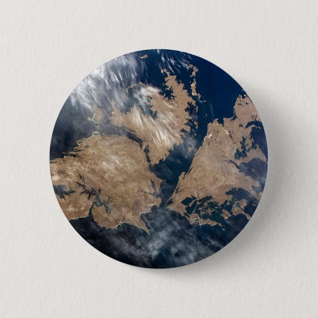 Die Falklandinseln (Insel Malvinas). Button (Vorderseite)