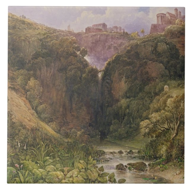 Die Fälle von Tivoli Fliese (Vorderseite)