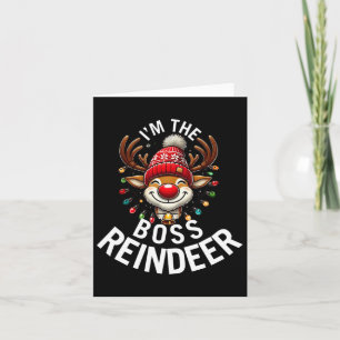 Die Familie Boss Rentier passt Weihnachten Karte