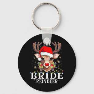 Die Familie Bride Rentier passt Weihnachten zusamm Schlüsselanhänger