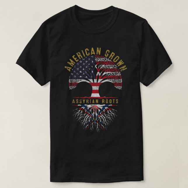 Die Familie der "American Grown Assyrian Roots Tre T-Shirt (Design vorne)
