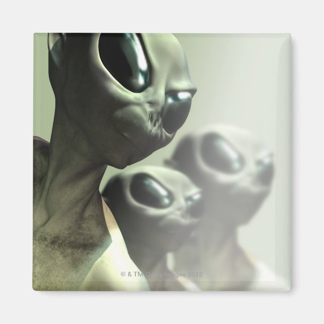 Die Familie der Außerirdischen hat sich zusammenge Magnet (Vorne)