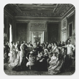 Die Familie der Königin Victoria, 1887 Quadratischer Aufkleber