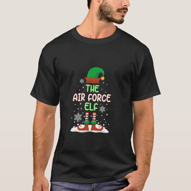 Die Familie der Luftwaffe Elf Funny passt Weihnach T-Shirt (Vorderseite)