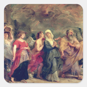 Die Familie des Loses, die Sodom, 1625 (Öl, Quadratischer Aufkleber