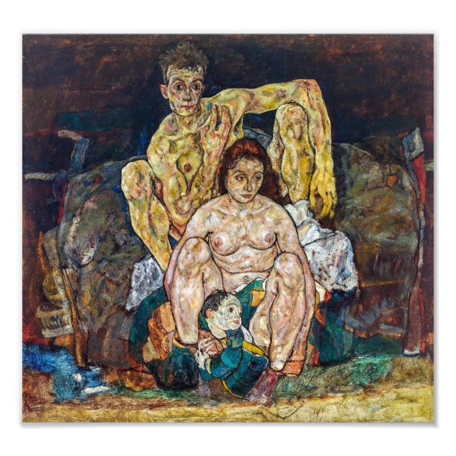 Die Familie | Egon Schiele | Fotodruck (Vorne)