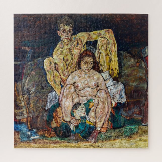Die Familie | Egon Schiele | Puzzle (Vertikal)