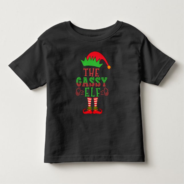 Die Familie Gassy Elf passt Weihnachten Pajama zus Kleinkind T-shirt (Vorderseite)