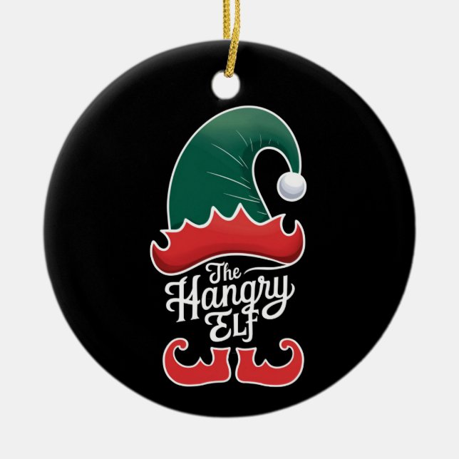 Die Familie Hangry Elf - Weihnachten Keramik Ornament (Vorne)