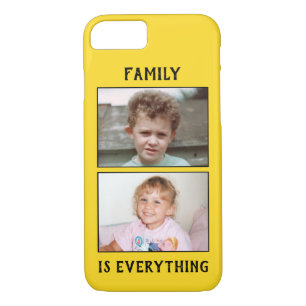 Die Familie ist alles 2 Fotos Gelb Case-Mate iPhone Hülle