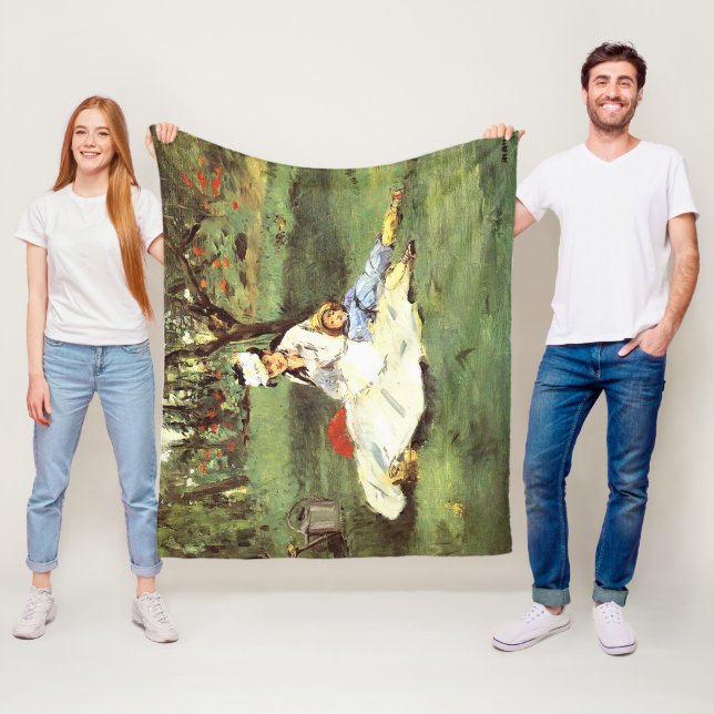 Die Familie Monet in ihrem Garten Edouard Manet Fleecedecke (Beispiel)