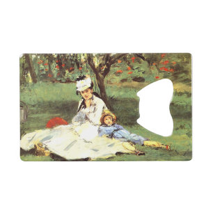 Die Familie Monet in ihrem Garten Edouard Manet Geldbeutel Flaschenöffner
