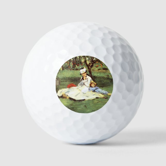 Die Familie Monet in ihrem Garten Edouard Manet Golfball (Vorderseite)