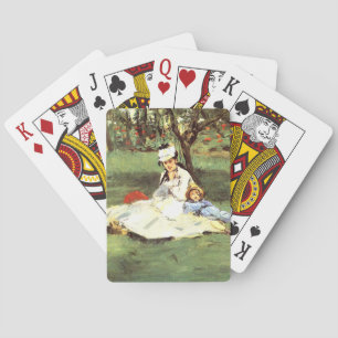 Die Familie Monet in ihrem Garten Edouard Manet Spielkarten