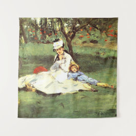 Die Familie Monet in ihrem Garten Edouard Manet Wandteppich