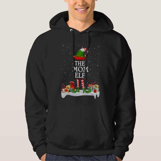 Die Familie passt Weihnachten an den Mama Elf Hoodie (Vorderseite)