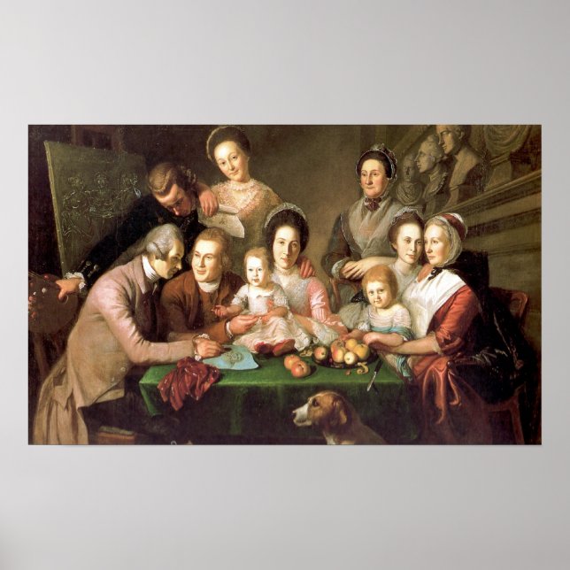 Die Familie Peale von Charles Willson Peale Poster (Vorne)