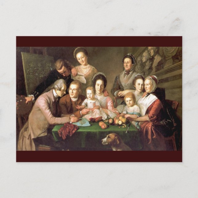 Die Familie Peale von Charles Willson Peale Postkarte (Vorderseite)
