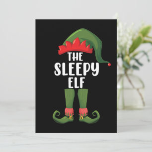 Die Familie Sleepy Elf Weihnachten Weihnachten Einladung