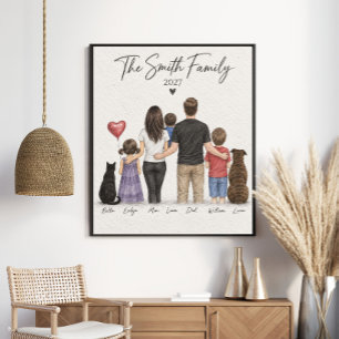 Die Familie Smith 2027 Personalisiertes Porträt Poster