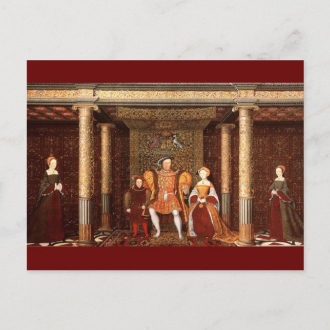 Die Familie von Heinrich VIII. Postkarte (Vorderseite)