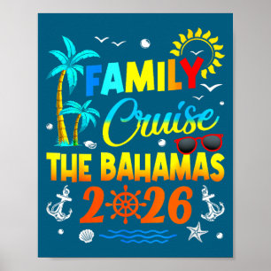 Die Familienkreuzfahrt der Frauen Bahamas Sommer Poster