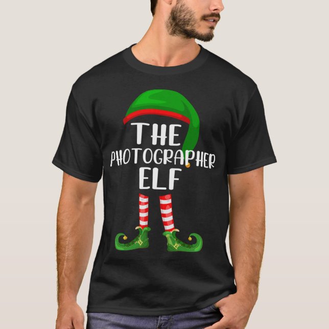 Die Familienweihnachtszeit des Fotografen Elf T-Shirt (Vorderseite)