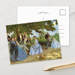 Die Family Wiedersehen | Fré dé Bazille Postkarte<br><div class="desc">The Family Wiedersehen (1867) von dem französischen Impressionisten Fré dé. Das Original-Kunstwerk ist ein Ölgemälde auf der Leinwand, das die nahe Familie des Künstlers darstellt, mit sich selbst in den weit links hinter seinen sitzenden Eltern, auf der Terrasse der Familie Zuhause in der Nähe von Montpellier, Frankreich. Die Gruppe wird...</div>